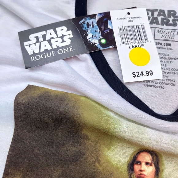 Star Wars Rogue One White Graphic T Shirt | Junior's Large - Picture 6 of 10